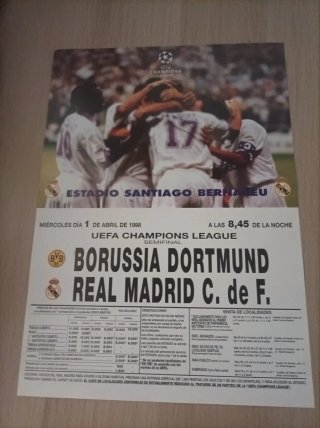 Cartel Homenaje Emilio Butragueño Real Madrid 1995