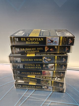 7 cintas, peliculas, VHS, cine con mayusculas MGM/UA