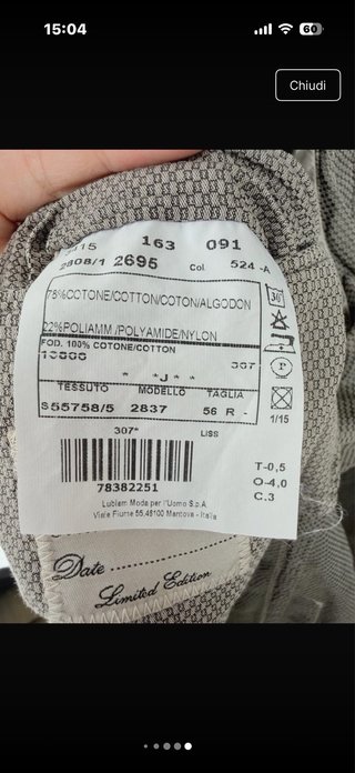 Lubiam Blazer Beige Cotone Uomo Taglia XL