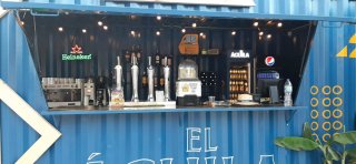 Contenedor barra bar, para eventos de Food Truck