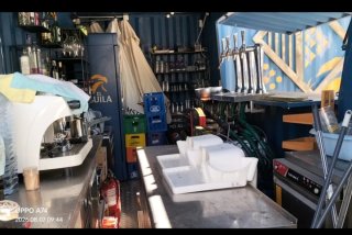 Contenedor barra bar, para eventos de Food Truck