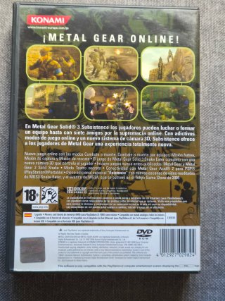 Metal Gear Solid 3: Subsistence PS2