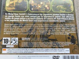 Metal Gear Solid 3: Subsistence PS2