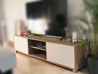 Mueble TV madera y metal