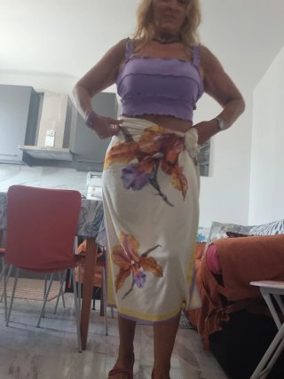 Top corto Tezenis viola taglia M