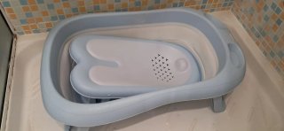 Bañera bebé plegable azul