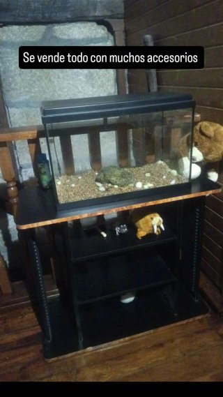 Acuario 100L con mueble y accesorios