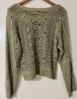 Jersey calado verde oliva
