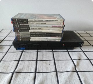 Consola PS2 Negra + 8 Juegos Originales