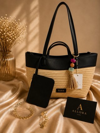 Cartera Maxfly Negra + Pulsera
