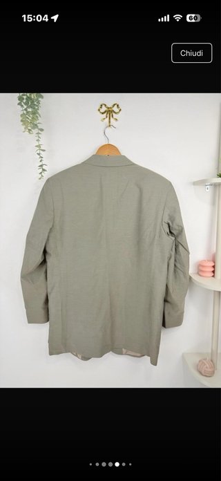 Blazer verde salvia cotone leggero L