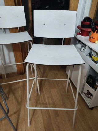 Sillas Altas Metálicas y plástico
