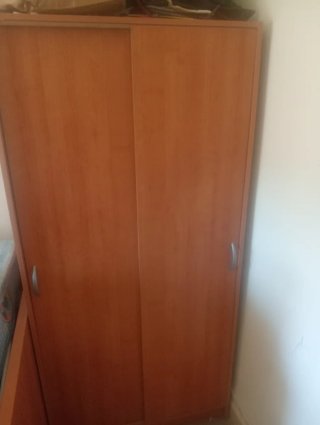 Armario madera 2 puertas correderas