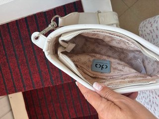 Bolso Don Algodon Polipiel Blanco Roto y Rafia