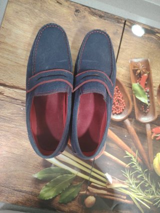 Zapatos mocasines azul marino talla 43