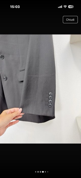 Pierre Cardin Blazer Lana Righe Nero L