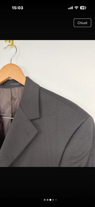 Pierre Cardin Blazer Lana Righe Nero L