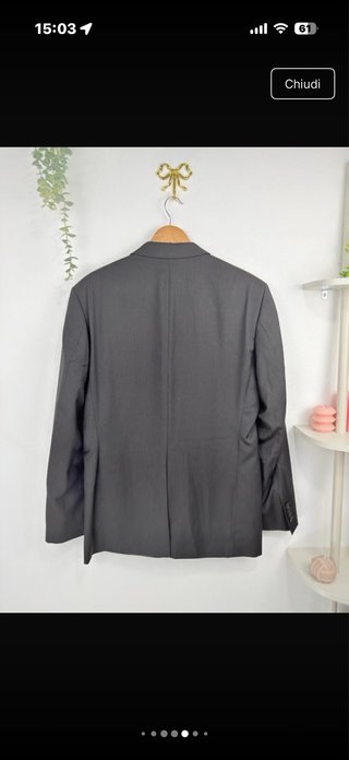 Pierre Cardin Blazer Lana Righe Nero L
