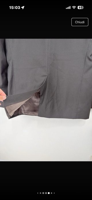 Pierre Cardin Blazer Lana Righe Nero L