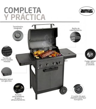 Amig Barbacoa Gas IGNIS 4+1 Negra
