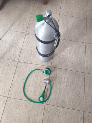 Botella de oxígeno Buceo S80 y Regulador oxigen
