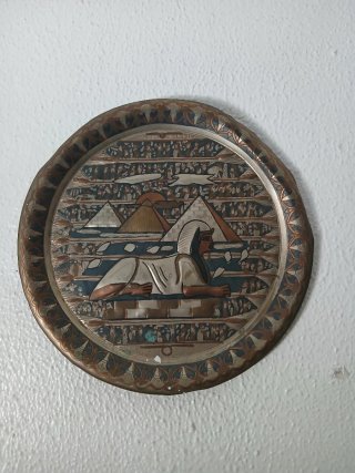 Placa Decorativa Egipto Metal