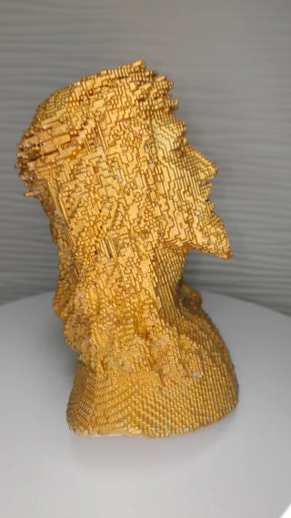 Escultura Jesús Arte Contemporáneo Dorado