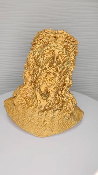 Escultura Jesús Arte Contemporáneo Dorado