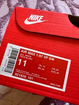 Nike Air Max 97 Blancas Talla 45