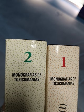 Dos libros, MONOGRAFIAS DE TOXICOMANIAS, ediciones en neurociencias