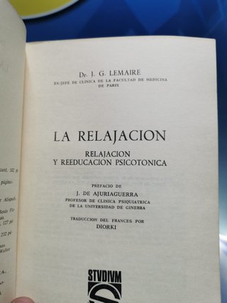 Libro, LA RELAJACIÓN , J.G. LEMAIRE