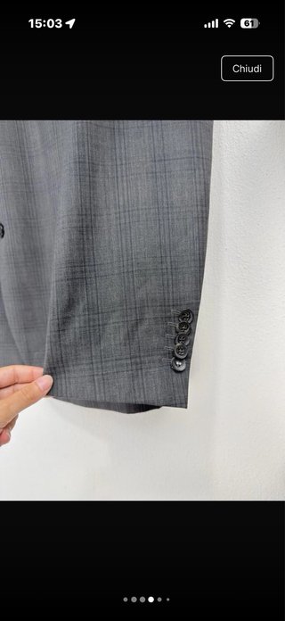 Strellson Blazer Grigio Lana Quadri L