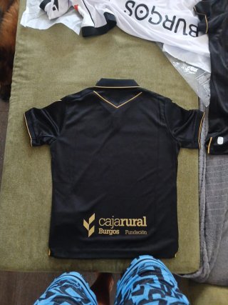 Camiseta Burgos CF Macron Negra Dorada XL