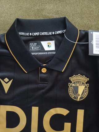 Camiseta Burgos CF Macron Negra Dorada XL