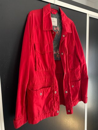 Casaco Mango Vermelho Curto Masculino
