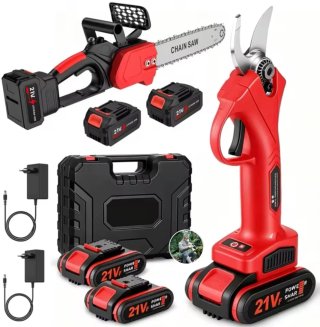 Motosierra y Tijeras Eléctricas Recargables