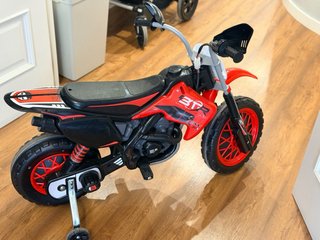 Moto Eléctrica Infantil Motocross Roja y Negra
