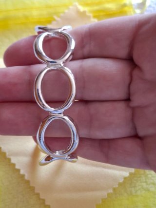 Pulsera eslabones plateada