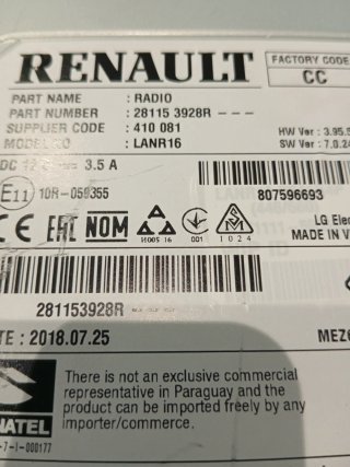Modulo pantalla CarPlay Renault Megane 4