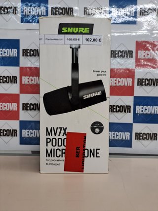 Micrófono dinámico XLR podcast vocal Shure MV7X