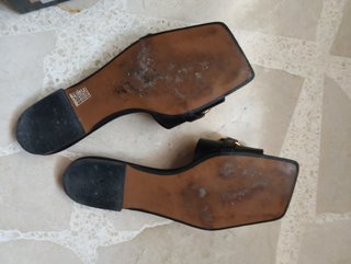 Sandalias VIENTY Piel Negro y Dorado