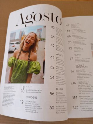 Revista Vogue España. Agosto 2026.