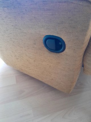 Butaca relax tela beige reclinable manual