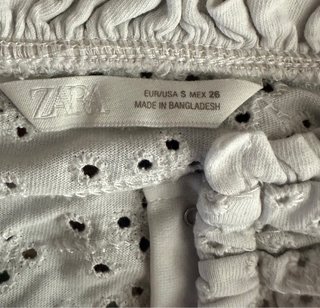 Top tirante blanco Zara bordado