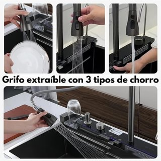Fregadero Cocina Multifuncional 75x45x22 cm