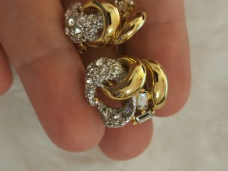 Pendientes vintage chapados oro y plata