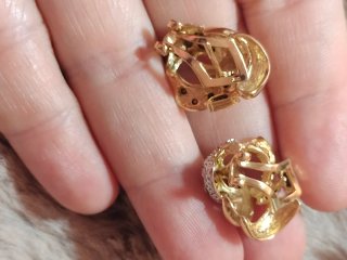 BAJO PRECIOPendientes vintage chapados oro y plata