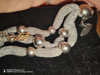 Bracciale Argento 925 con sfere e tre file.