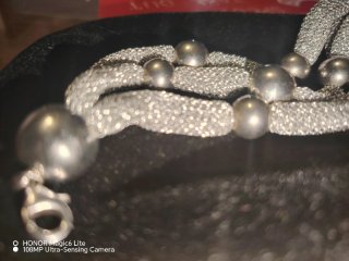 Bracciale Argento 925 con sfere e tre file.