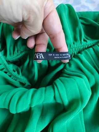 Vestido Zara verde Talla S